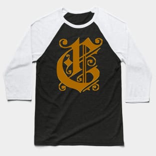 Golden Letter C Baseball T-Shirt